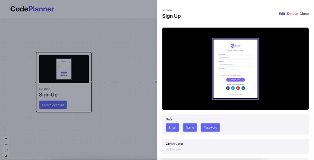 Code Planner Component